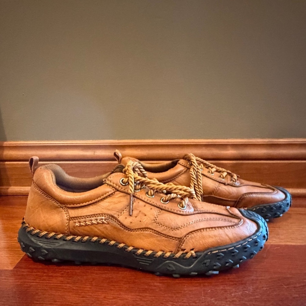 Men's Casual Handmade Hiking, Walking, Non-slip Shoes, Size  Measure 12" long